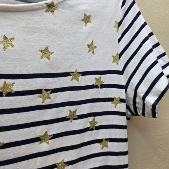 Boden Stripes ahead of the Rest Star Print Short Sleeve T-Shirt Cap Sleeves SZ 8 - Picture 3 of 8